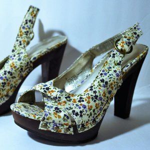 Floral Print Heels